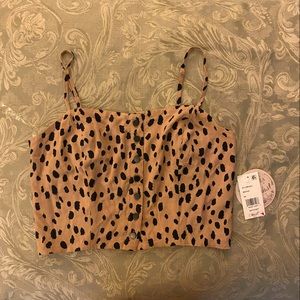 NEW | Leopard Crop Top | Size XS